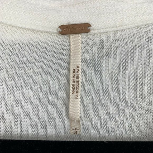 Free People Set to Stun Tunic Top in White Long Sl - Picture 7 of 9